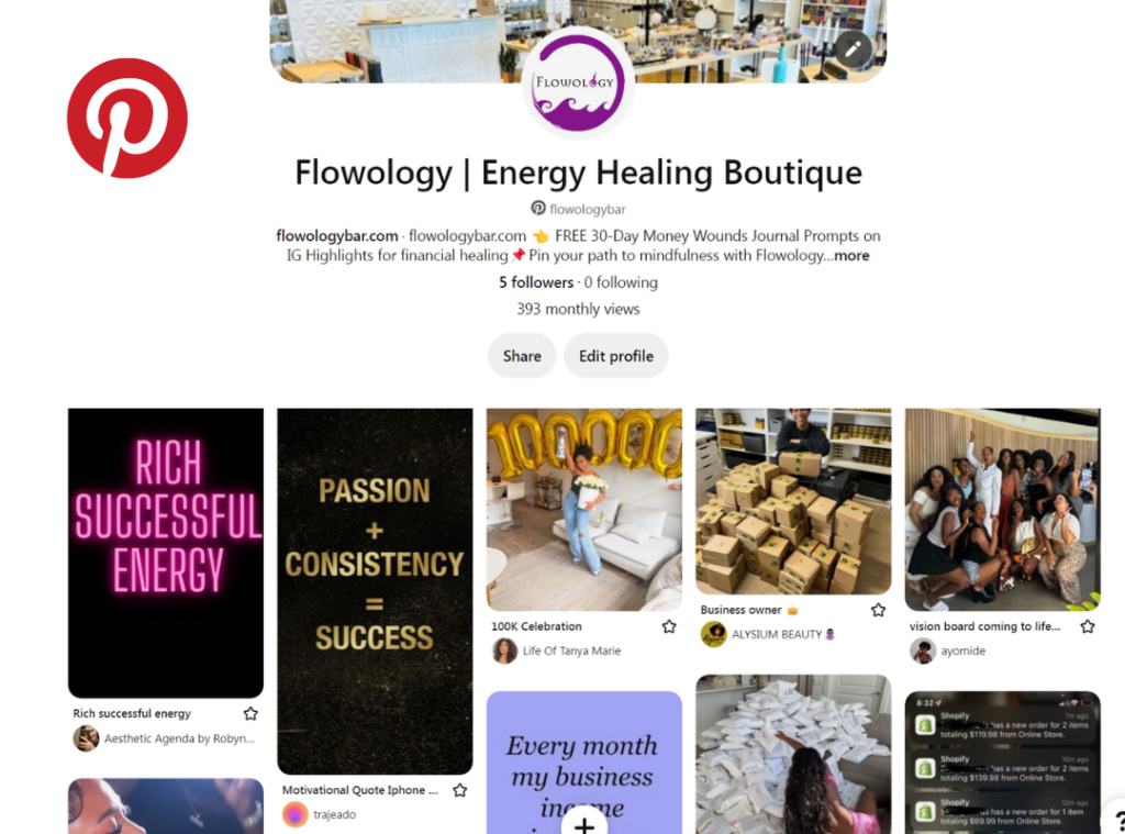 Pinterest Flowology Energy Healing Boutique