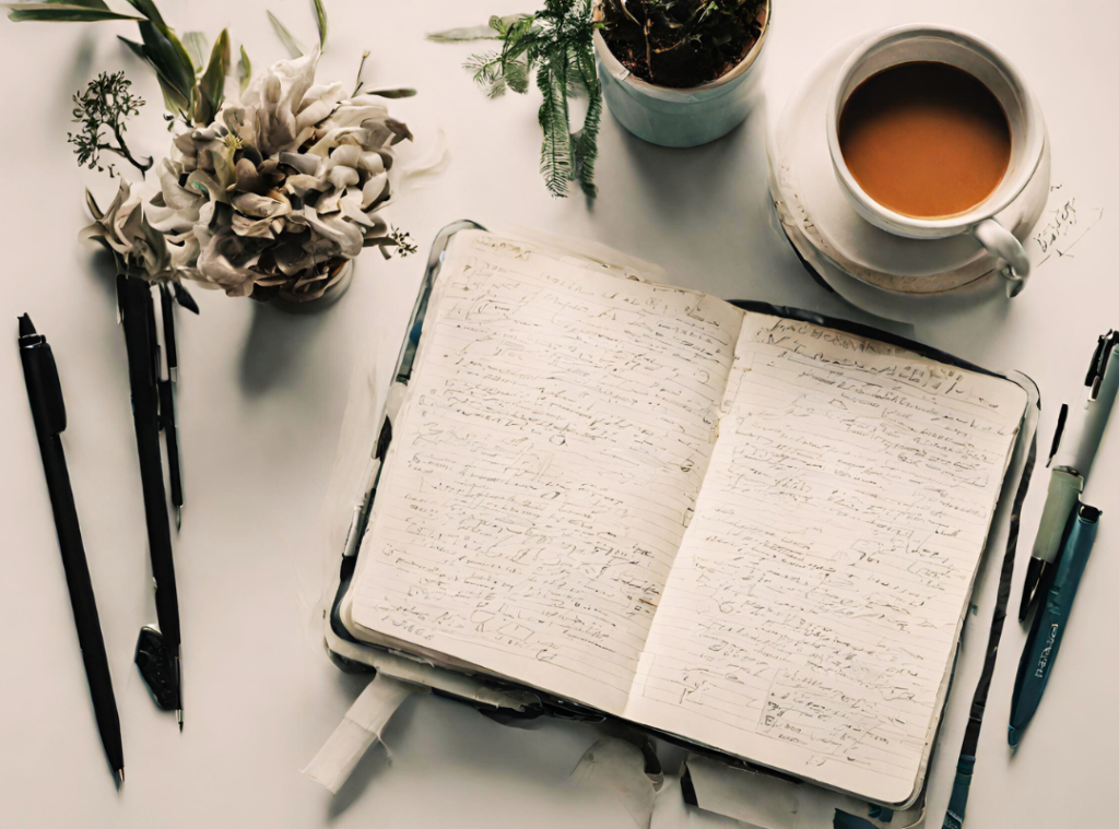 Writing a journal to set your intentions