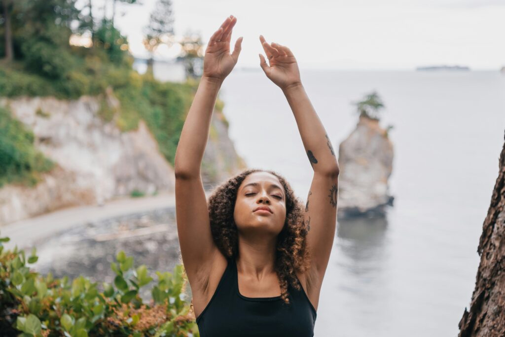 A woman releasing and healing